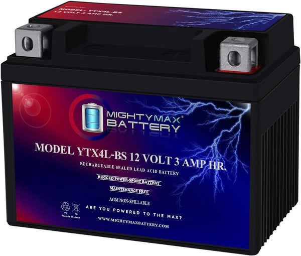 Mighty Max Battery YTX4L-BS SLA Replacement Battery for Parts Unlimited RT4L-BS