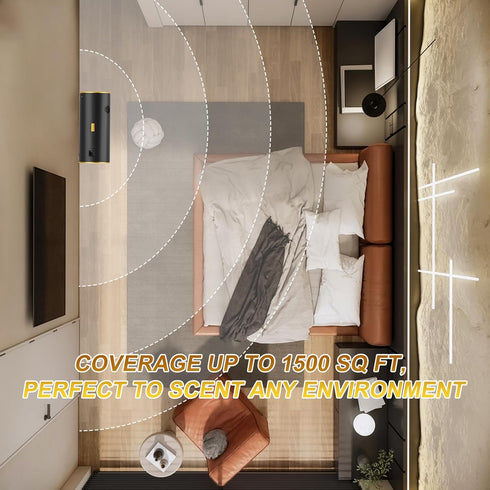Wankeer 1500 Smart Scent Air Machine for Home, Sq. Ft Hotel Collection Diffuser with Cold Air Tech, Whole House