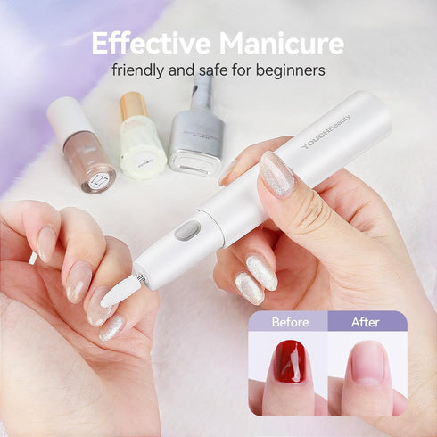 TOUCHBeauty Electric Nail Drill, Professional Nail Files for Acrylic Gel Nails, Portable Manicure Kit