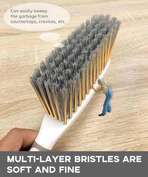 Small Dust Pan and Brush Set - Hand Broom and Dustpan Set for Daily Cleaning Tools for Family, 2 Set