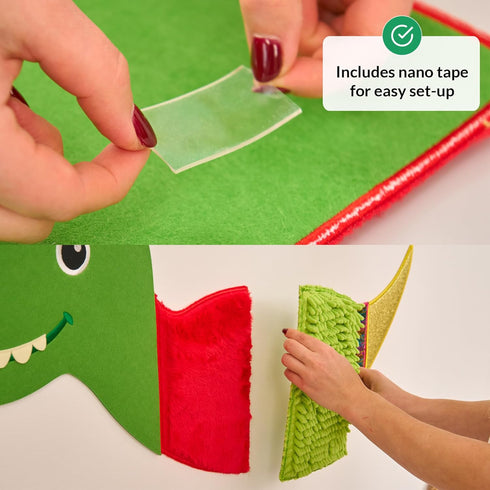 Sensory Wall Panel for Kids | Touch, Feel & Learn | Dinosaur Sensory Room Toys | Activity Play Panels | Wall Busy Board