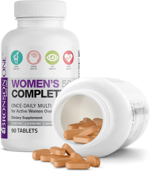 Bronson ONE Daily Women’s 50+ Complete Multivitamin | 90 Tablets | Multimineral Supplement