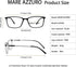 MARE AZZURO Men's 4.0x Reading Glasses - Stylish Classic Readers with Spring Hinge