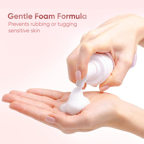 Rejuvenating Foaming Facial Cleanser 8oz / 240ml - For Mature/Sun Damaged Skin | Gentle Foam Face Wash & Makeup Remover | Daily Skin Care Treatment Regimen | Made in France