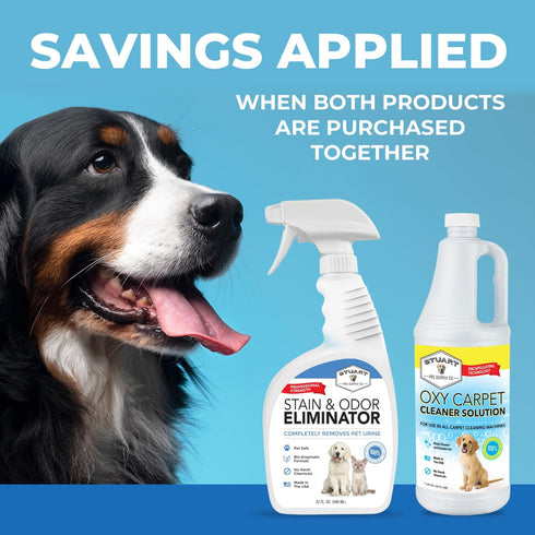 Professional Strength Oxy Carpet Cleaner Solution, Deodorizer for Carpet Shampooer Machine for Pet Stains
