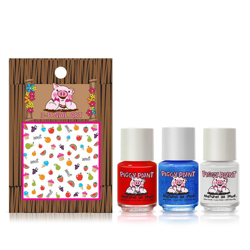 PIGGY PAINT 100% Non-toxic Girls Nail Polish - Safe, Chemical Free, Low Odor for Kids, U.S. of YAY!