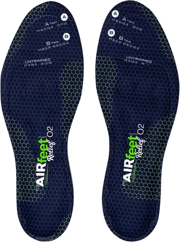 Dynamic Active Arch Support, AIRfeet Relief O2, Shoe Insoles Relieve Plantar Fasciitis,