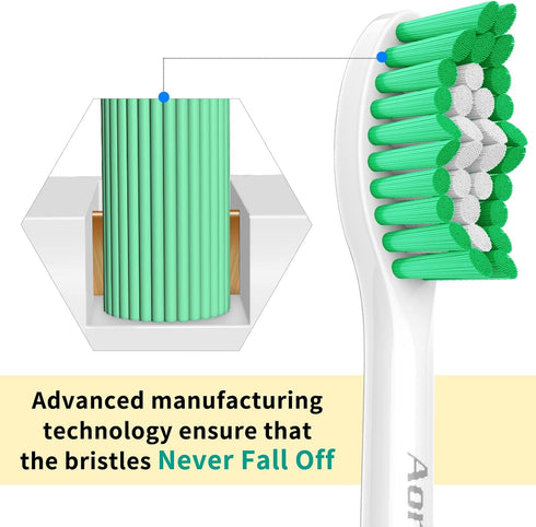 Aoremon Replacement Toothbrush Heads for Philips Sonicare E-Series Essence HX7022/66, 6 Pack