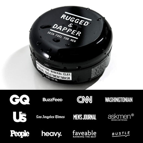 RUGGED & DAPPER Premium Face Mask for Men, Deep Pore Cleansing Treatment, 5.5 Oz