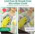 Glass Polishing Cloth: Streak-Free Miracle Cleaning Cloth, Lint-Free Microfiber Rags, Pack of 6, 12" x 12"