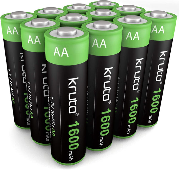 Solar Lights Batteries AA 1600mAh High Capacity 1.2V Ni-MH Rechargeable for Outdoor Solar Lights
