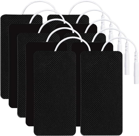TENS Unit Electrode Pads, Replacement Pads for TENS Unit, 10PCS 2"x4" Adhesive Electrodes for AUVON TENS