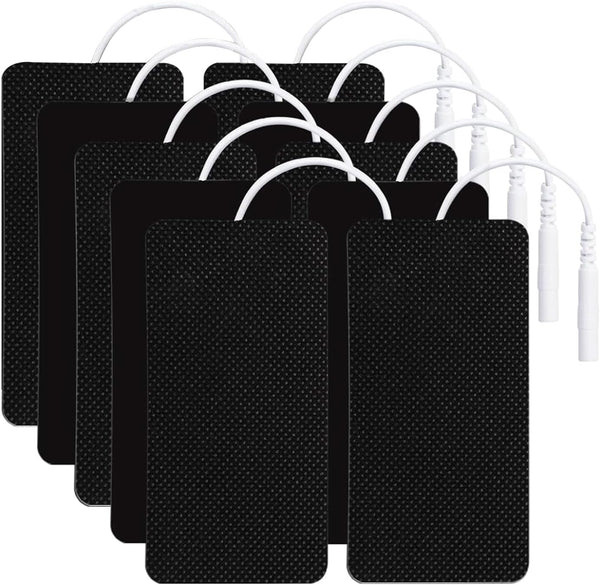 TENS Unit Electrode Pads, Replacement Pads for TENS Unit, 10PCS 2"x4" Adhesive Electrodes for AUVON TENS