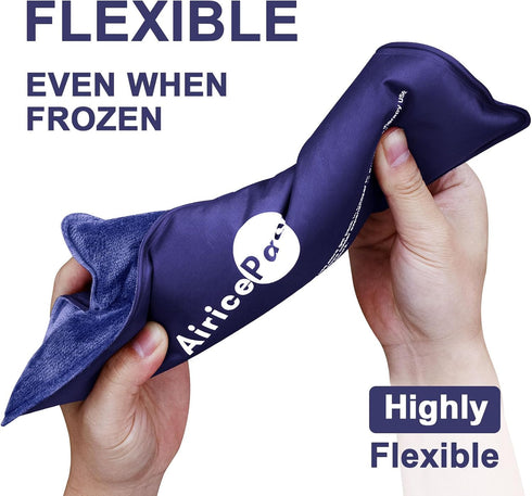 Ice Packs for Injuries, Reusable Gel Cold Pack for Pain Relief, 7”x 11”, Blue for Neck, Shoulder, Ankle, Elbow, Back.
