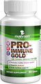 PRO-Immune Gold, Best Immune Support, Clinically Studied Mushroom Extract, Antioxidant Supplement, 60 Tablets