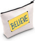 TOBGBE Believe Makeup Bag, Funny Gift for Women, TV Show Merchandise, Soccer Football Lover Travel Case