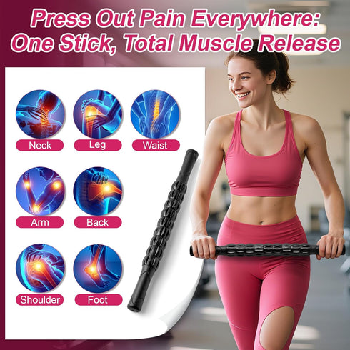 ZanLLW Massage Roller, Muscle Roller Stick, Neck Massager Roller, Therapy Stick for Legs, Calf, Thigh, Lipo Roller