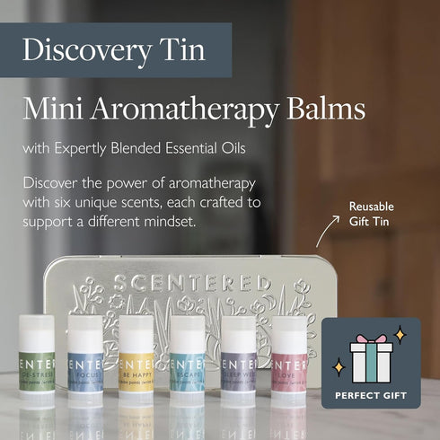 Set, Set 6 Scentered Aromatherapy Gift Mini Roll On Essential Oil Balms for Sleep, Focus, Stress-Relief, Calm, Mood