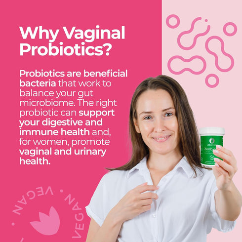 ZENZSUAL Zenbiotic Probiotics for Women - 25 Billion CFU - 30 Capsules - Supports Vaginal, Digestive, & Immune Health