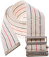 COW&COW Transfer and Gait Belt with Metal Buckle - 2 inches, Beige with Stripes, 60" - Transfer Walking and Standing