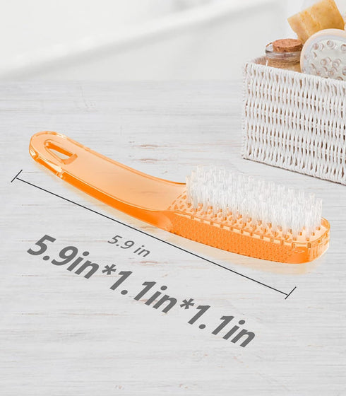 Nail Brush for Cleaning Fingernails - 4 Pack Handle Grip Nail Brushes for Cleaning Nails and Toes for Women and Men