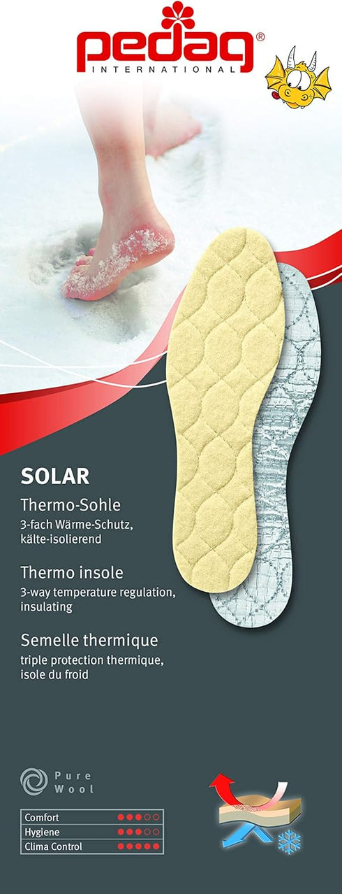 pedag Kids Solar Insulating Insoles, Made in Germany, Thermic Reflective Aluminum Sole, Little Kid 12/13 EU 30/31