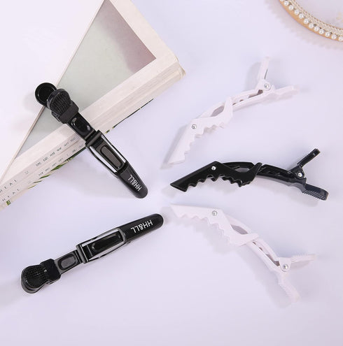 HH&LL Hair Clips for Women – Wide Teeth & Double-Hinged Design, Alligator Styling Sectioning Clips, 10 Pack