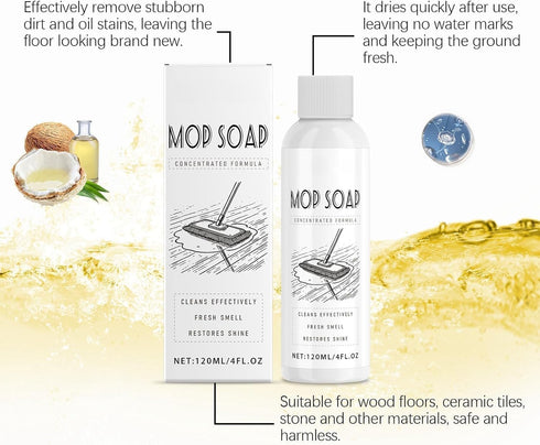 VOKSODHCK (1PCS) Mop Soap Brazilian Waves, Mop Soap Scented, Highly Scented Mop Soap, Luxury Mop Soap Scented