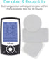 Vive Tens Unit Muscle Stimulator, Electric Shock Therapy for Pain Management, Self-Sticking Electrodes Pads