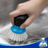 Pack 2 MR.SIGA Dish Scrub Brush, Palm Brush Dish Scrubber with Ergonomic Grip, Kitchen Brushes for Dishes, Blue
