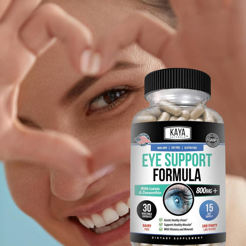 Kaya Naturals Eye Health Supplement - Lutein and Zeaxanthin, 800 mg Vitamin Supplement, 30 Capsules.