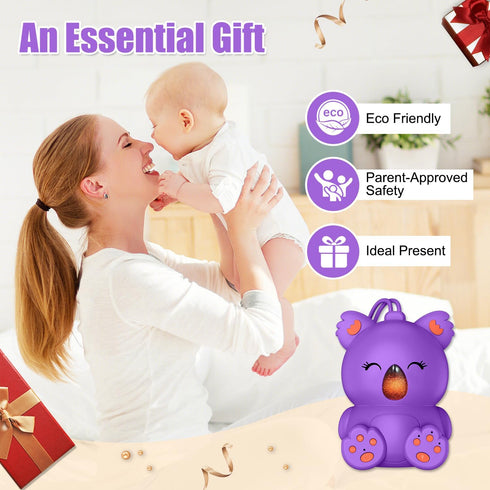 White Noise Machine with Bluetooth Speaker | Portable Baby Sound Machine Non-Looping Music Aid with Timer for Sleep