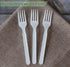 Heavy-duty Compostable Forks, BPI Certified 100 Count 7" Large Disposable Cutlery Utensils Silverware Flatware Fork