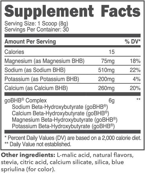 Ketologic Keto BHB - Exogenous Ketone Supplement, Patriot Pop Flavor, 30 Servings
