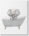 Stupell Industries Baby Elephant Bubble Claw Bathtub Safari Animal Bathroom