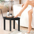 12 inch Domax Bamboo Corner Shower Foot Rest Stool for Shaving Legs, Non-Slip Waterproof Small Corner Shower Bench