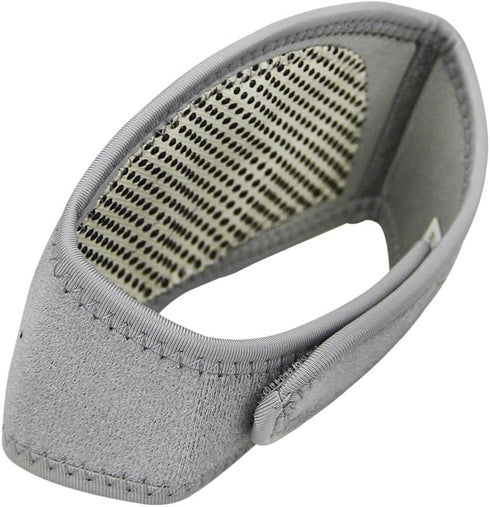 Neck Brace with Heating Pad, Self Heated Support Wrap for Cervical Spine Pain Relief, Natural Physical Therapy (Grey)