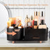Makeup Organizer for Vanity, Cosmetic Display Case with Drawers for Skincare, Brushes, and Accessories, Black