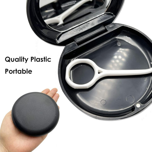 Orthodontic Retainer Case with 2 Pcs Aligner Removal Tool in Black & White