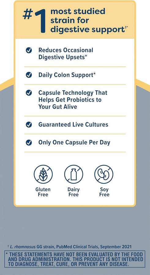 Renew Life Probiotic Adult 50 Plus Capsules, Daily Supplement for Urinary, Digestive, Immune Health, 60 Count