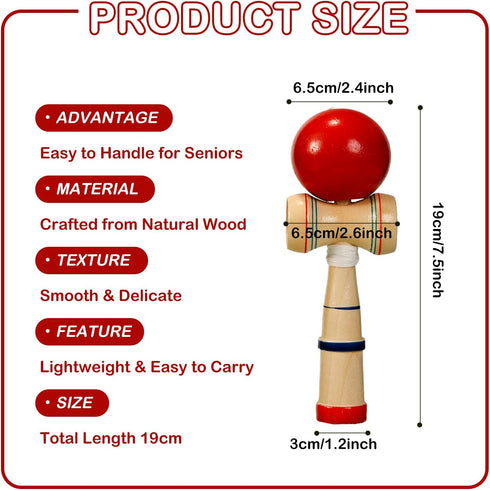 YarnieWell Dementia Products for Elderly, Wooden Hand-Eye Training Ball for Alzheimers Patients, Dementia