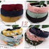 Womens Boho Headbands, 12 Pack VELSCRUN Knotted Elastic Turban Hair Bands for Washing Face