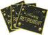 zxyxka 40 Pcs Happy Retirement Napkins Golden Black Disposable Paper Napkins for Dinner