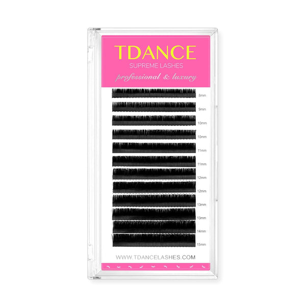 TDANCE Premium DD Curl 0.05mm Thickness Eyelash Extensions - Semi Permanent Silk Volume Lashes, Mixed 8-15mm Length in