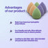Snowflakes Mini Beauty Makeup Sponge Blender, 6 pcs, Latex Free for Detailed Application