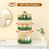 Rotating Makeup Organizer for Vanity 3 Tier, Large Capacity Cosmetics Clear Skincare Organizer with Makeup Brush Holder