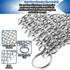 Washieldz Stainless-Steel Cast Iron Skillet Cleaner, Premium Chainmail Scrubber with Hanging Ring 6"x8" Square (Pack of