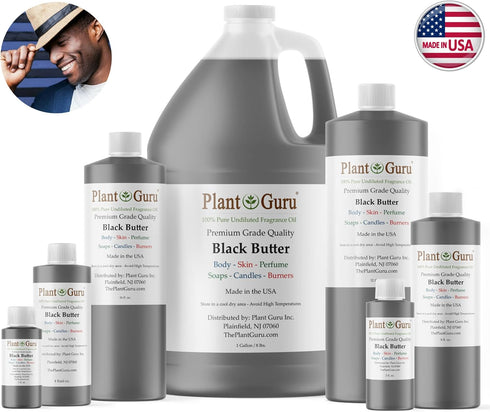 Black Butter Fragrance Oil 8 fl. oz. Scented Oil for DIY Soap Making, Candles, Bath Bombs, Body Butters. Used in Aromatherapy Diffusers, Burners and Warmers. Great Addition to Lotions and Creams.