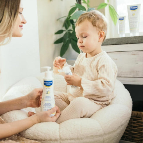 Mustela Baby Nourishing Lotion, Daily Body Lotion for Dry Skin with Natural Avocado, Cold Cream & Beeswax, 6.76 fl. oz.