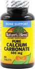 Nature's Blend Pure Calcium Carbonate 600 mg 100 Tabs (1684)